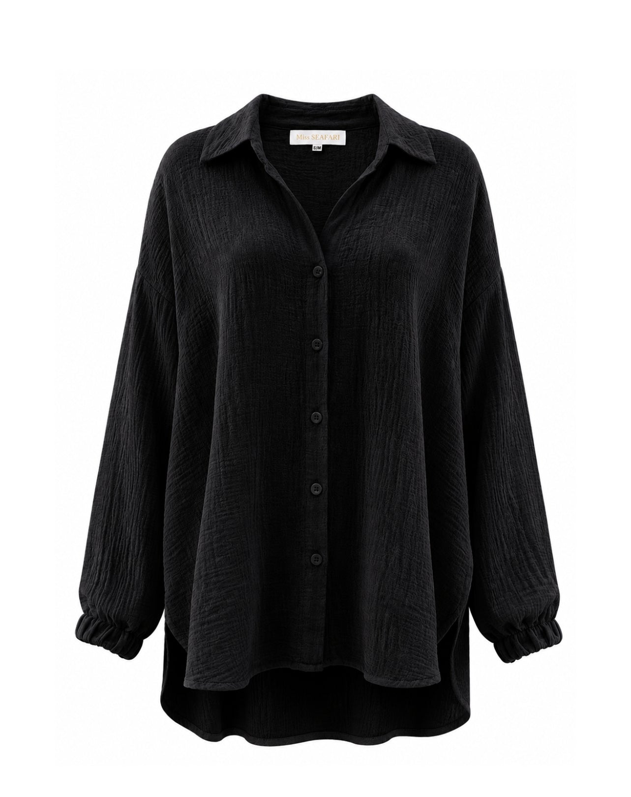Cotton Comfort Shirt In Black