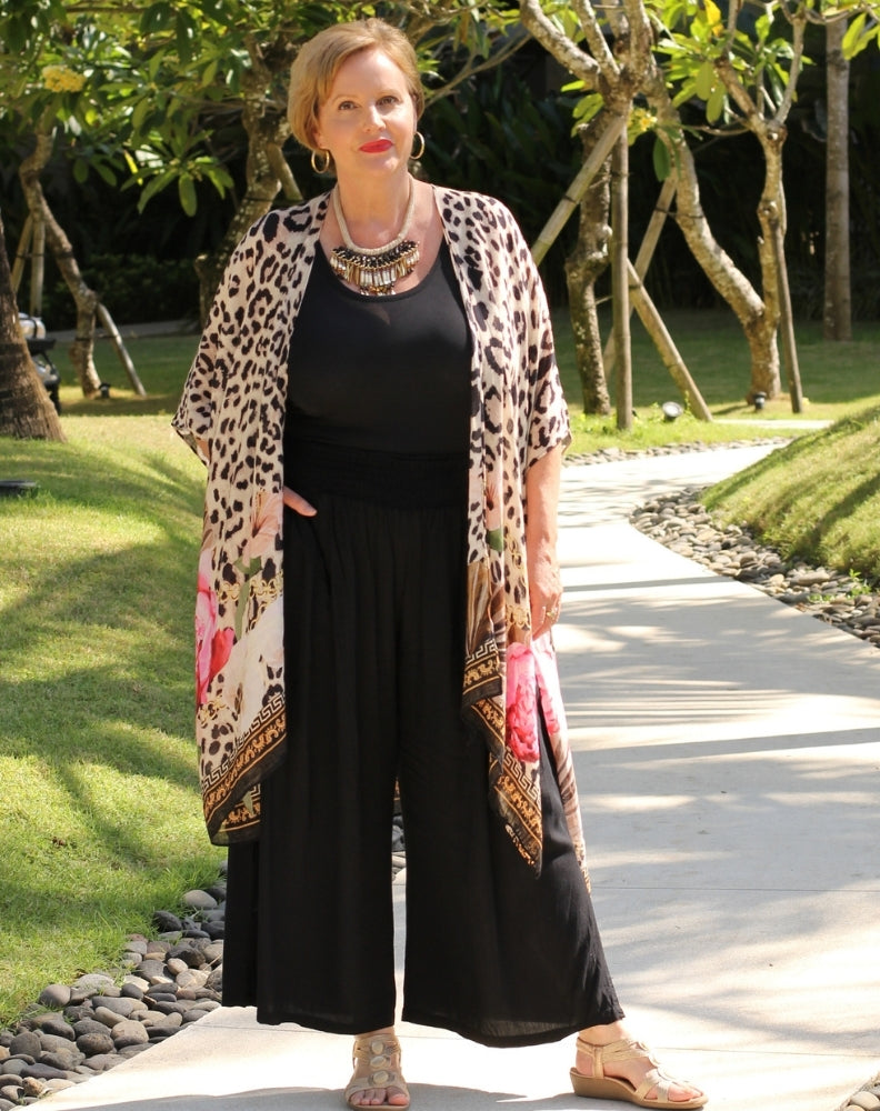 resort pant in black rayon by miss seafari