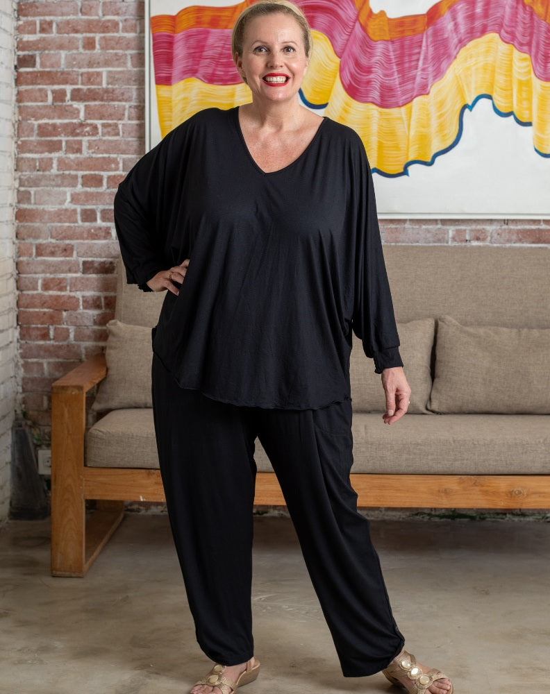 Comfort Pant In Black Modal