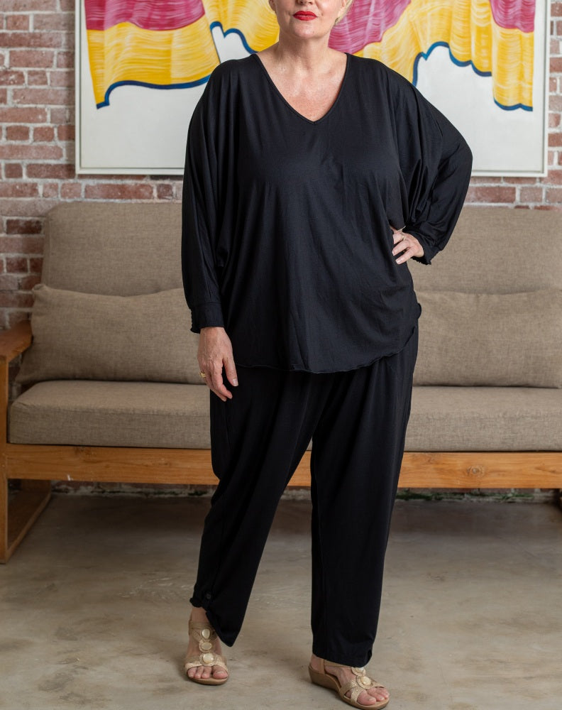 Comfort Pant In Black Modal