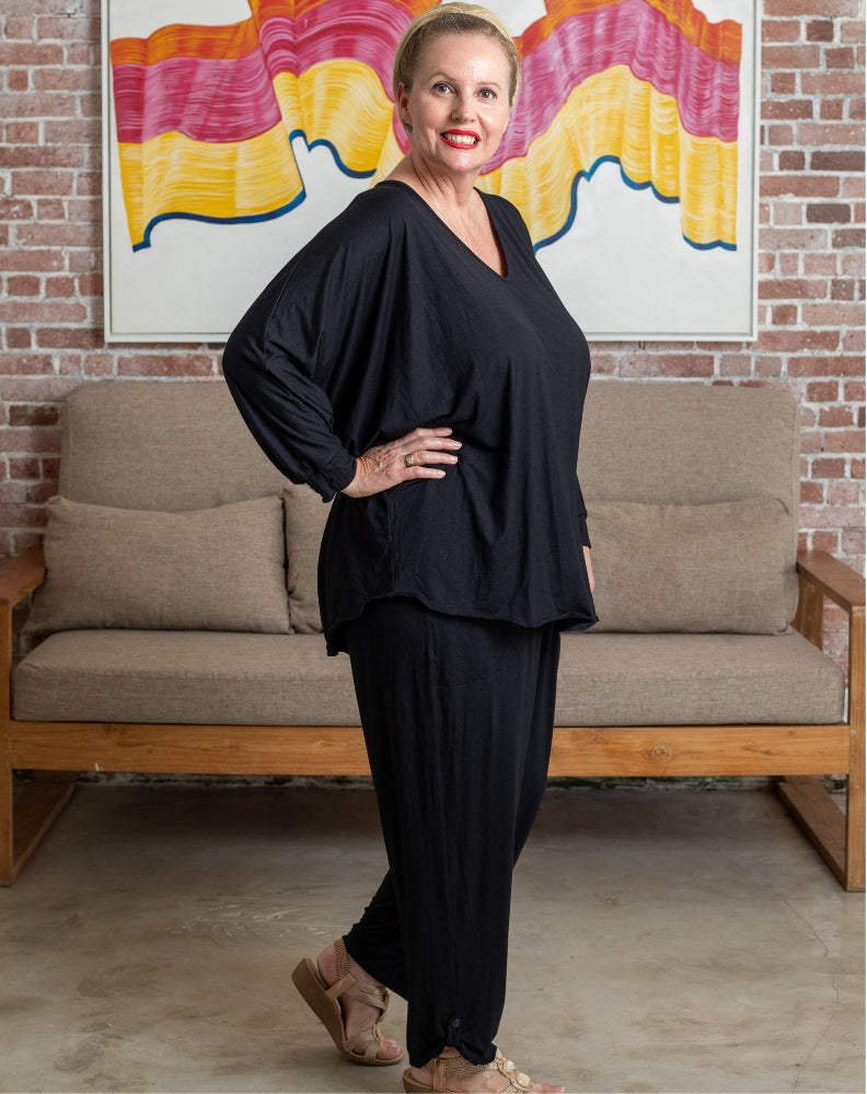 Comfort Pant In Black Modal