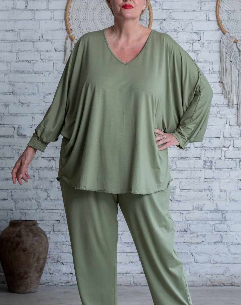 Comfort Top Long Sleeve In Sage