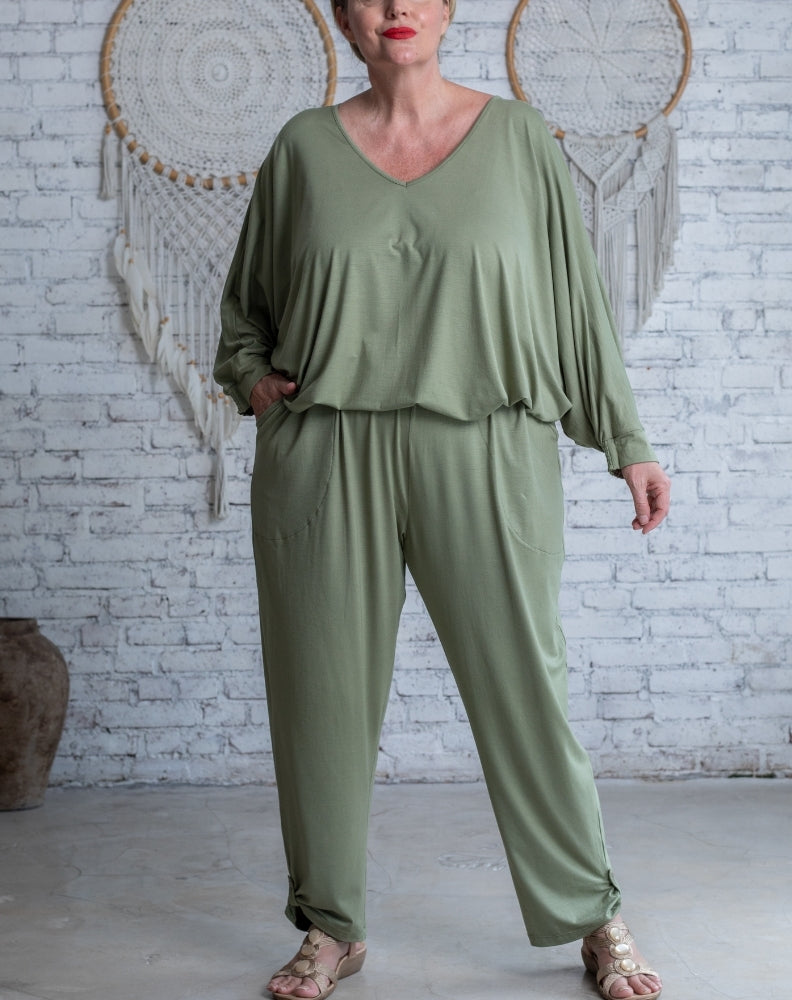 Comfort Top Long Sleeve In Sage