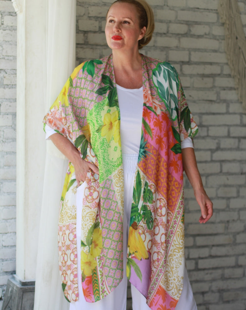 Kimono Jacket In Tropicano