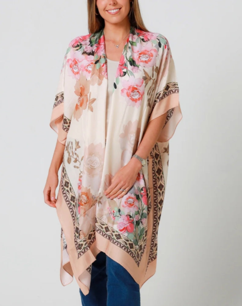 Kimono Jacket In Roses