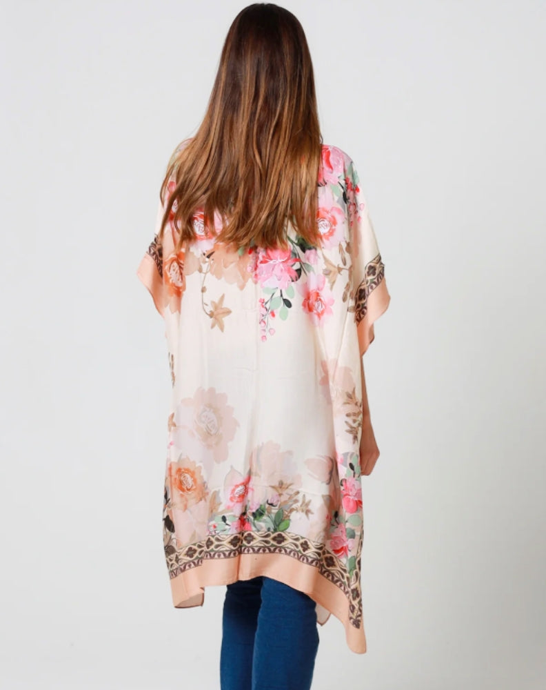 Kimono Jacket In Roses