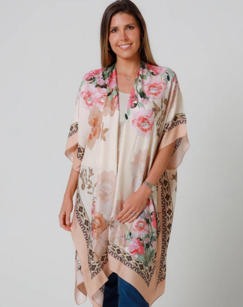 Kimono Jacket In Roses