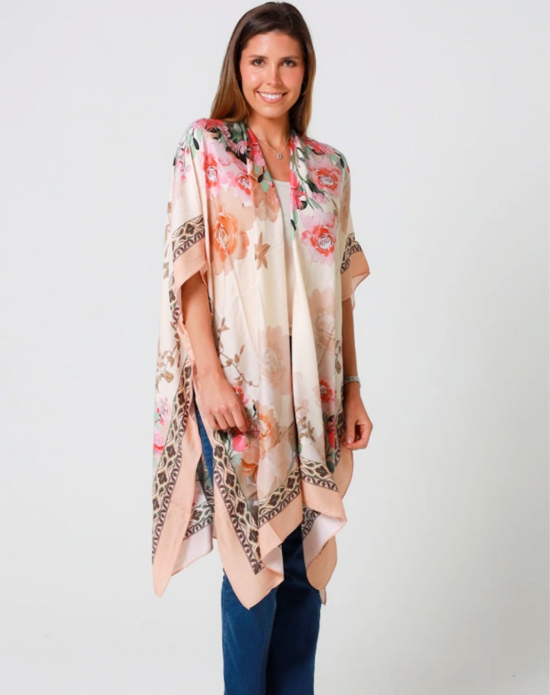 Kimono Jacket In Roses