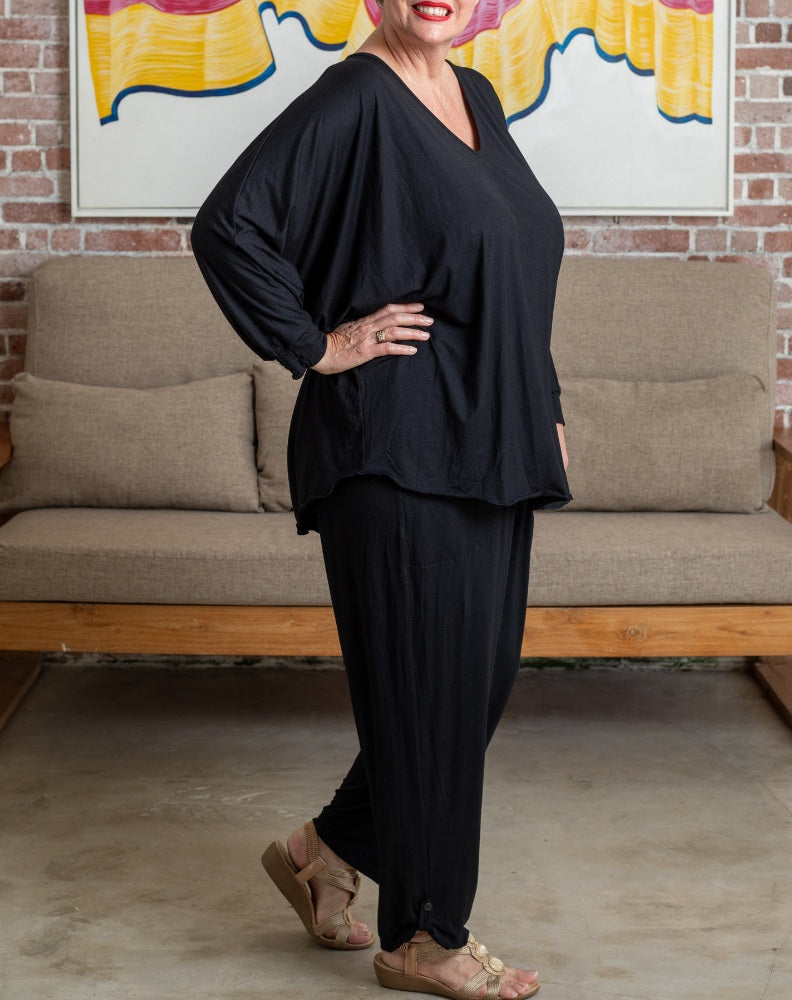 Comfort Pant In Black Modal