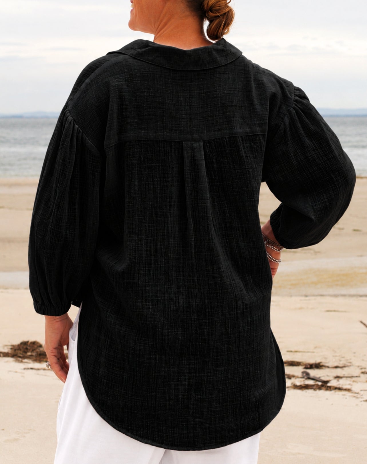 Cotton Comfort Shirt In Black
