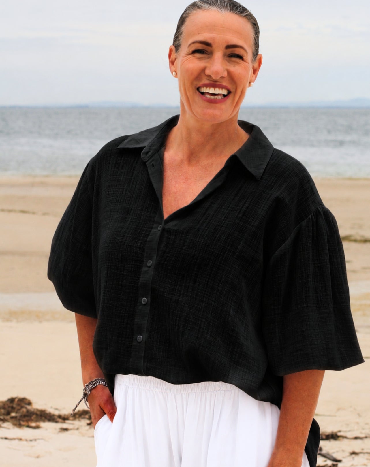 Cotton Comfort Shirt In Black