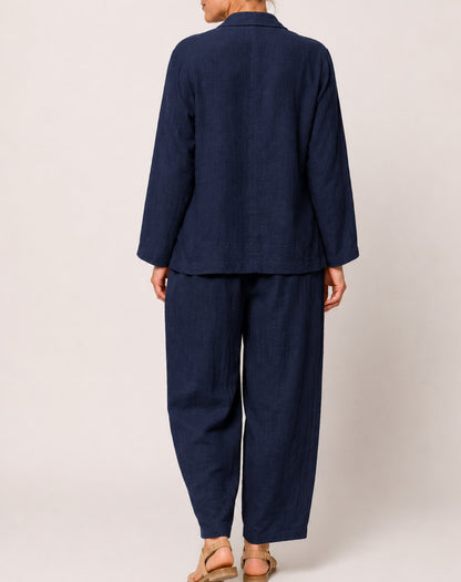 Cotton Comfort Pant In Navy