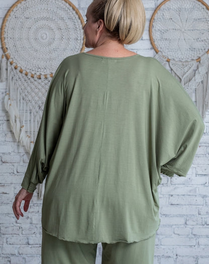 Comfort Top Long Sleeve In Sage