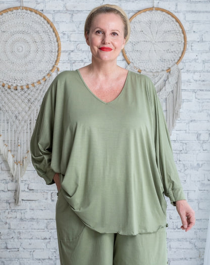 Comfort Top Long Sleeve In Sage