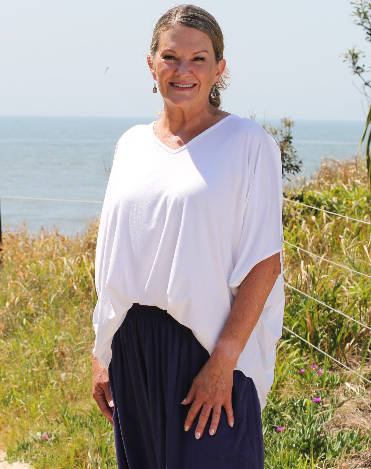 Comfort Top In White Modal