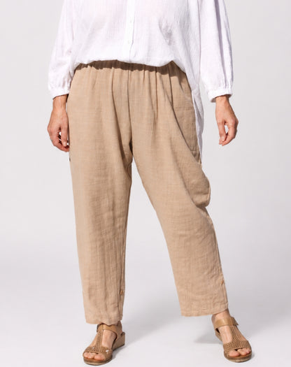 Cotton Comfort Pant In Natural
