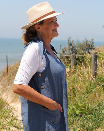 Tie Strap Jumpsuit in Denim