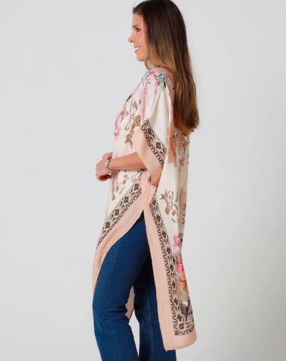Kimono Jacket In Roses