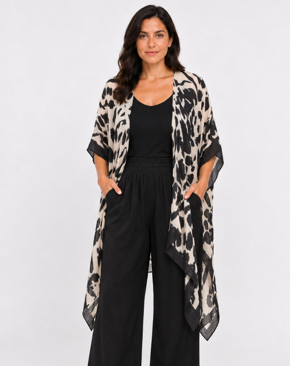 Kimono Jacket In Leopard Print