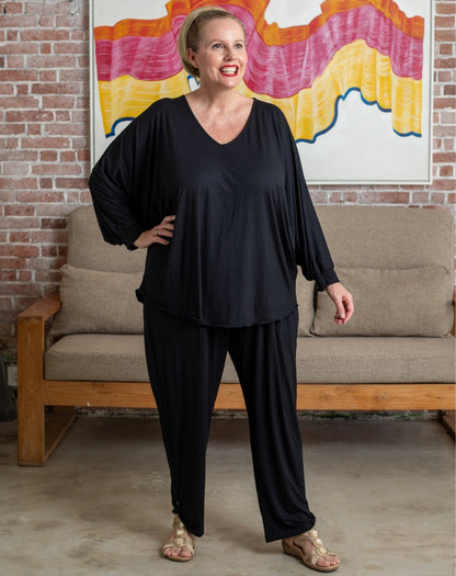 Comfort Pant In Black Modal