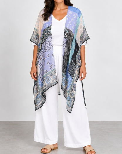 Kimono Jacket In Paisley