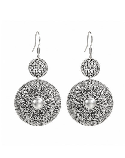 silver ethnic dangle earrings by miss seafari in studio