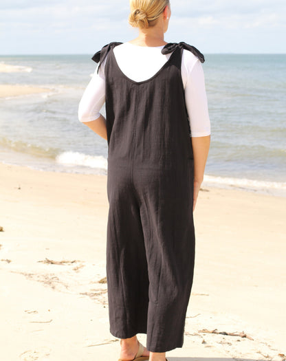 Tie Strap Jumpsuit in Black