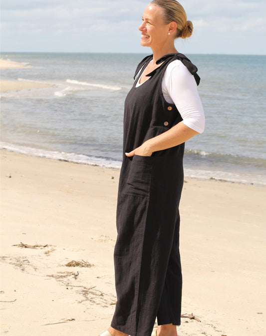 Tie Strap Jumpsuit in Black