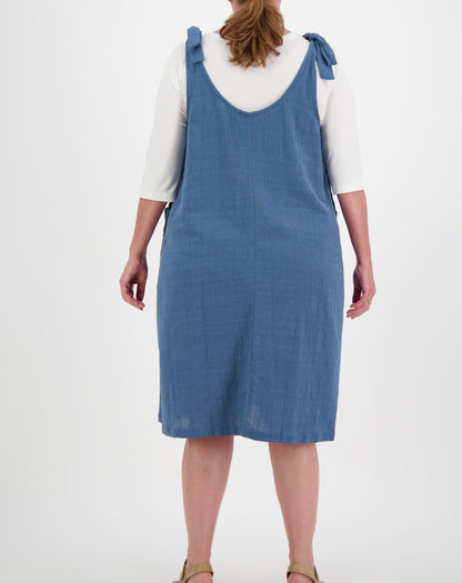 Tiestrap Smock Dress In Denim