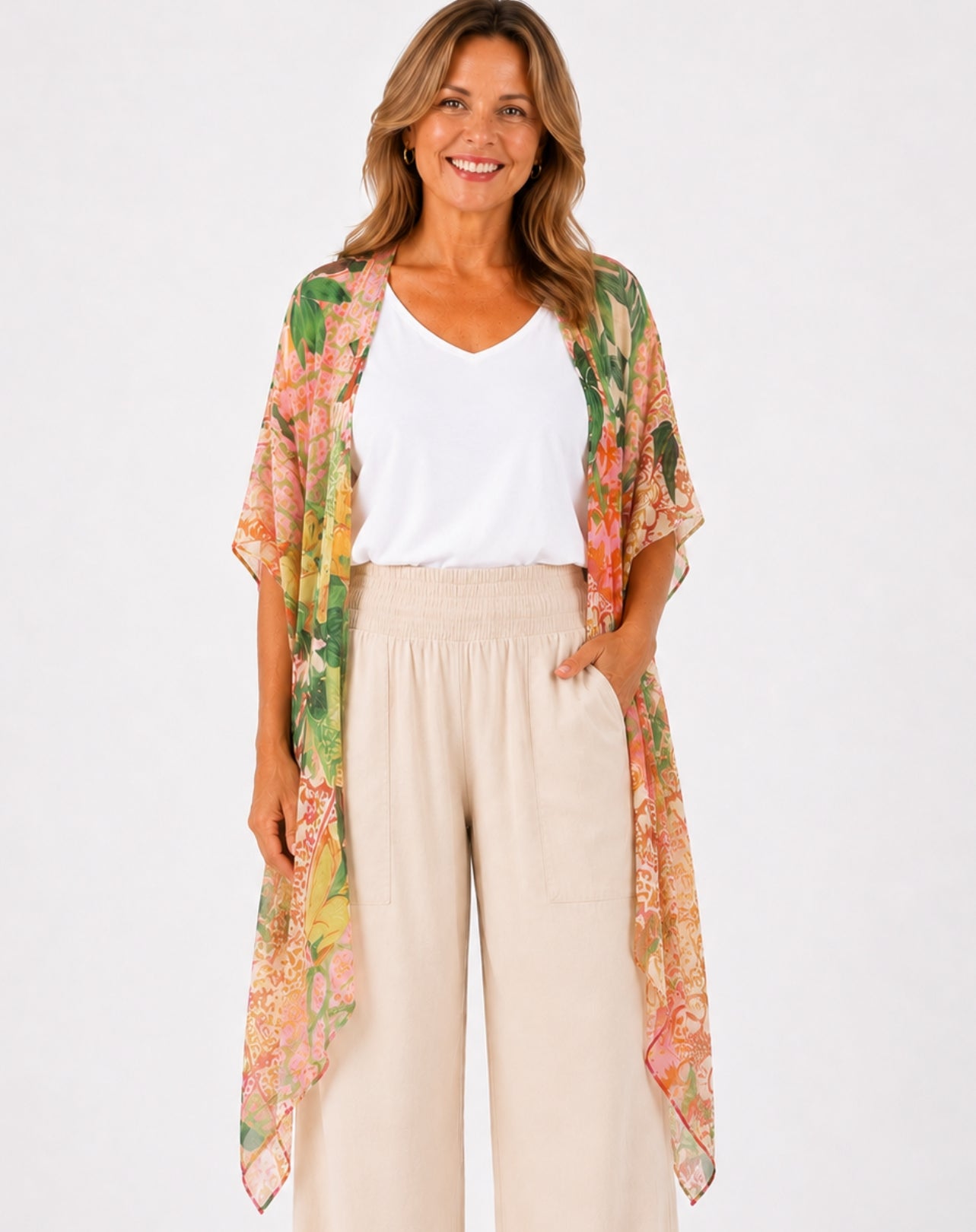Kimono Jacket In Tropicano