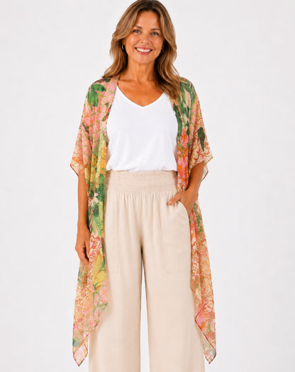 Kimono Jacket In Tropicano